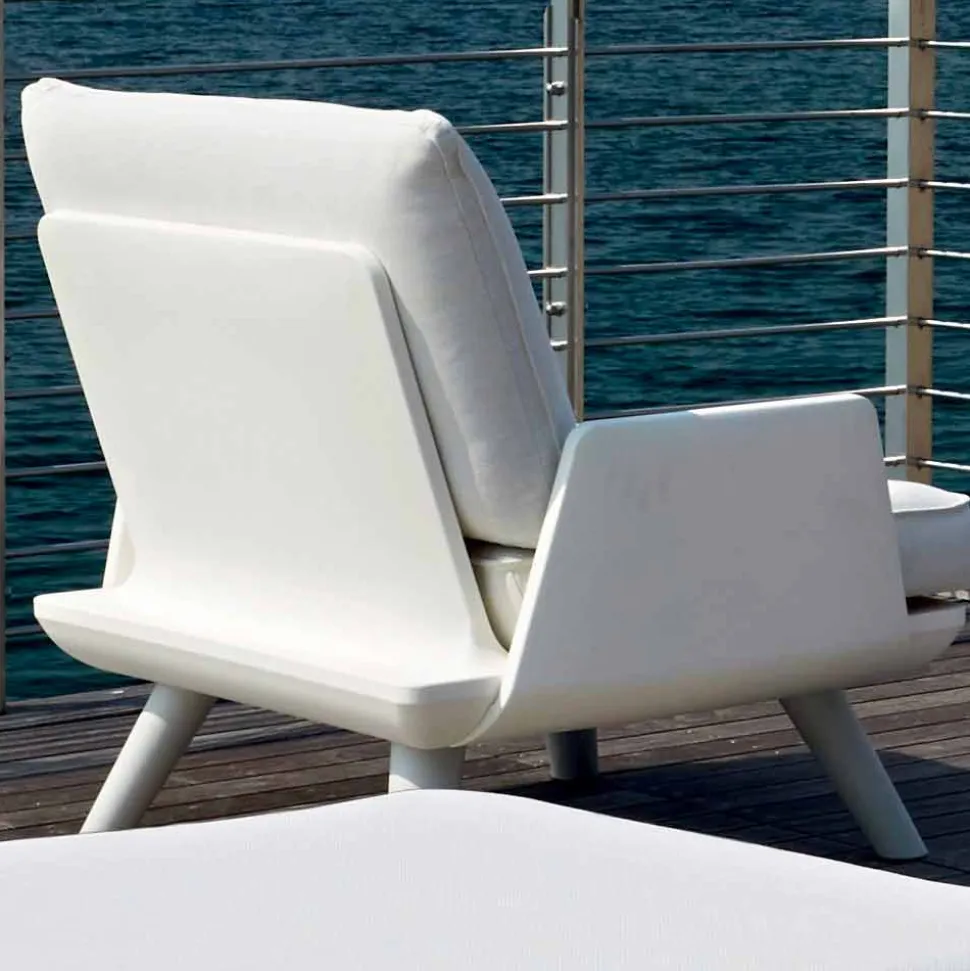 Poltrona da Esterno Imbottita di Design Bianco e Moderno - Samurai by Myyour