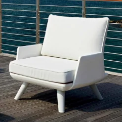 Poltrona da Esterno Imbottita di Design Bianco e Moderno - Samurai by Myyour