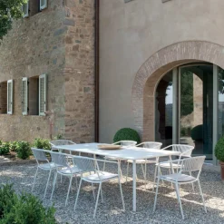 Poltrona da Esterno in Acciaio Zincato Impilabile Made in Italy 2 Pezzi - Vesna