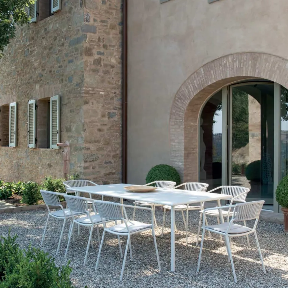 Poltrona da Esterno in Acciaio Zincato Impilabile Made in Italy 2 Pezzi - Vesna