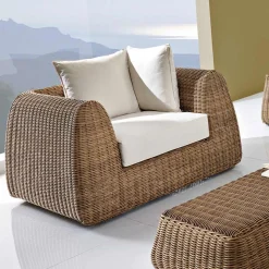 Poltrona da Esterno in Polyrattan Intrecciato - Charlie