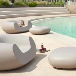 Poltrona da giardino colorata moderna Slide Chubby, fatta in Italia