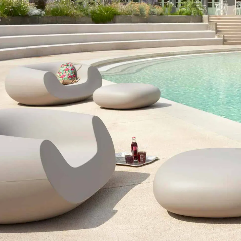 Poltrona da giardino colorata moderna Slide Chubby, fatta in Italia
