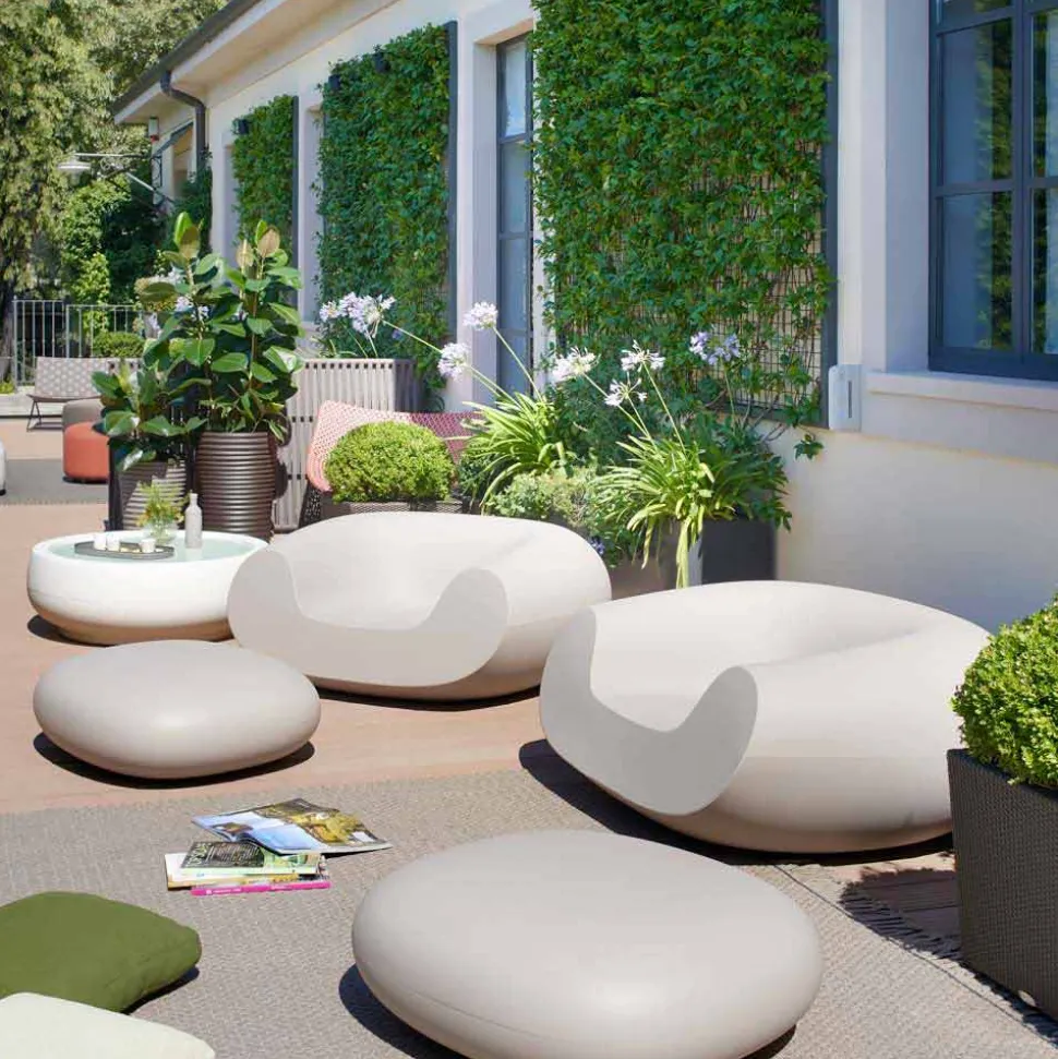 Poltrona da giardino colorata moderna Slide Chubby, fatta in Italia