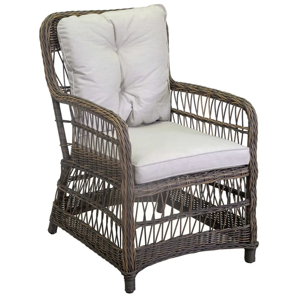 Poltrona da Giardino con Struttura in Alluminio Ricoperta da Polyrattan - Puntina