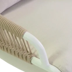 Poltrona da Giardino con Struttura in Alluminio e Corde con Cuscini - Tenda