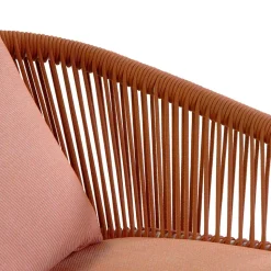 Poltrona da Giardino con Struttura in Alluminio e Corde con Cuscini - Tenda