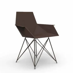 Poltrona da giardino di design Faz Vondom,polipropilene e acciaio inox, 4 pezzi