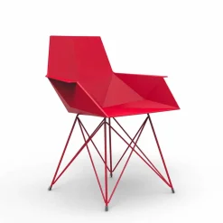 Poltrona da giardino di design Faz Vondom,polipropilene e acciaio inox, 4 pezzi