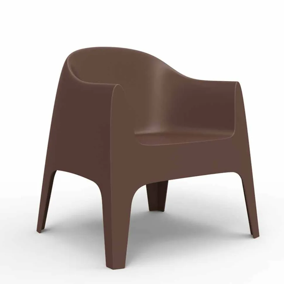 Poltrona da giardino impilabile Solid by Vondom, in polipropilene, 4 pezzi
