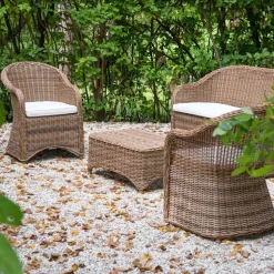 Poltrona da Giardino in Alluminio e Intreccio in Polyrattan - Melina