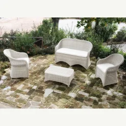 Poltrona da Giardino in Alluminio e Intreccio in Polyrattan - Melina