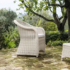 Poltrona da Giardino in Alluminio e Intreccio in Polyrattan - Melina