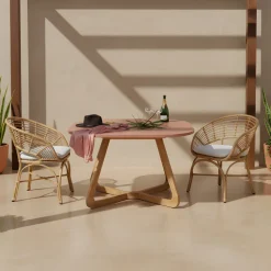 Poltrona da Giardino in Alluminio e Intreccio in Polyrattan e Cuscino - Ellide
