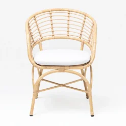 Poltrona da Giardino in Alluminio e Intreccio in Polyrattan e Cuscino - Ellide
