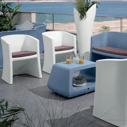 Poltrona da Giardino in Polietilene con Braccioli Made in Italy - Perez