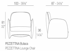 Poltrona da giardino in polietilene Pezzettina by Vondom, di design