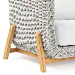 Poltrona da Giardino in Teak ed Intreccio in Corda - Arjuna