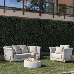 Poltrona da Giardino in Teak ed Intreccio in Corda - Arjuna