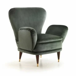 Poltrona da salotto imbottita design classico, L78xP75cm, Benny
