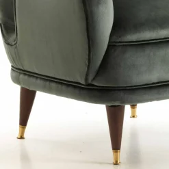 Poltrona da salotto imbottita design classico, L78xP75cm, Benny