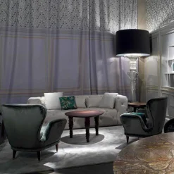 Poltrona da salotto imbottita design classico, L78xP75cm, Benny