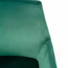 Poltrona da Salotto Moderna in Velluto Verde Petrolio e Metallo Nero – Tonica