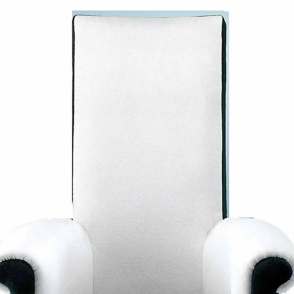 Poltrona da Salotto Rivestita in Velluto Bianco e Nero Made in Italy - Gedda