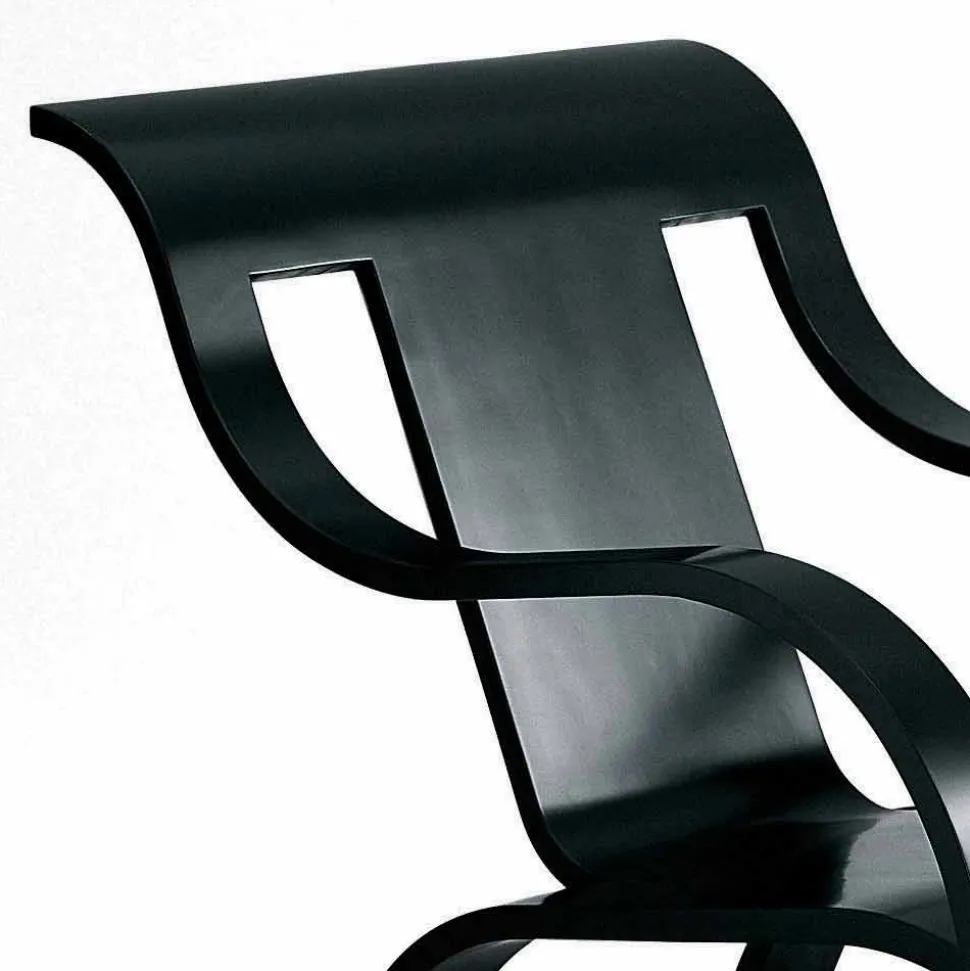 Poltrona Design in Multistrato Nero o Finitura Betulla Made in Italy - Galatea