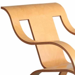 Poltrona Design in Multistrato Nero o Finitura Betulla Made in Italy - Galatea