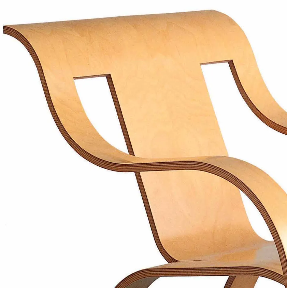 Poltrona Design in Multistrato Nero o Finitura Betulla Made in Italy - Galatea