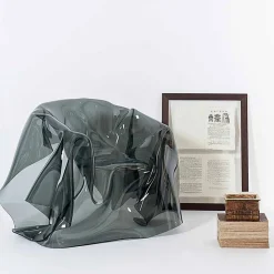 Poltrona design moderno in plexiglass fumé Paris,made in Italy