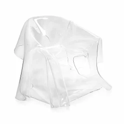 Poltrona design moderno in plexiglass trasparente Paris,made in Italy