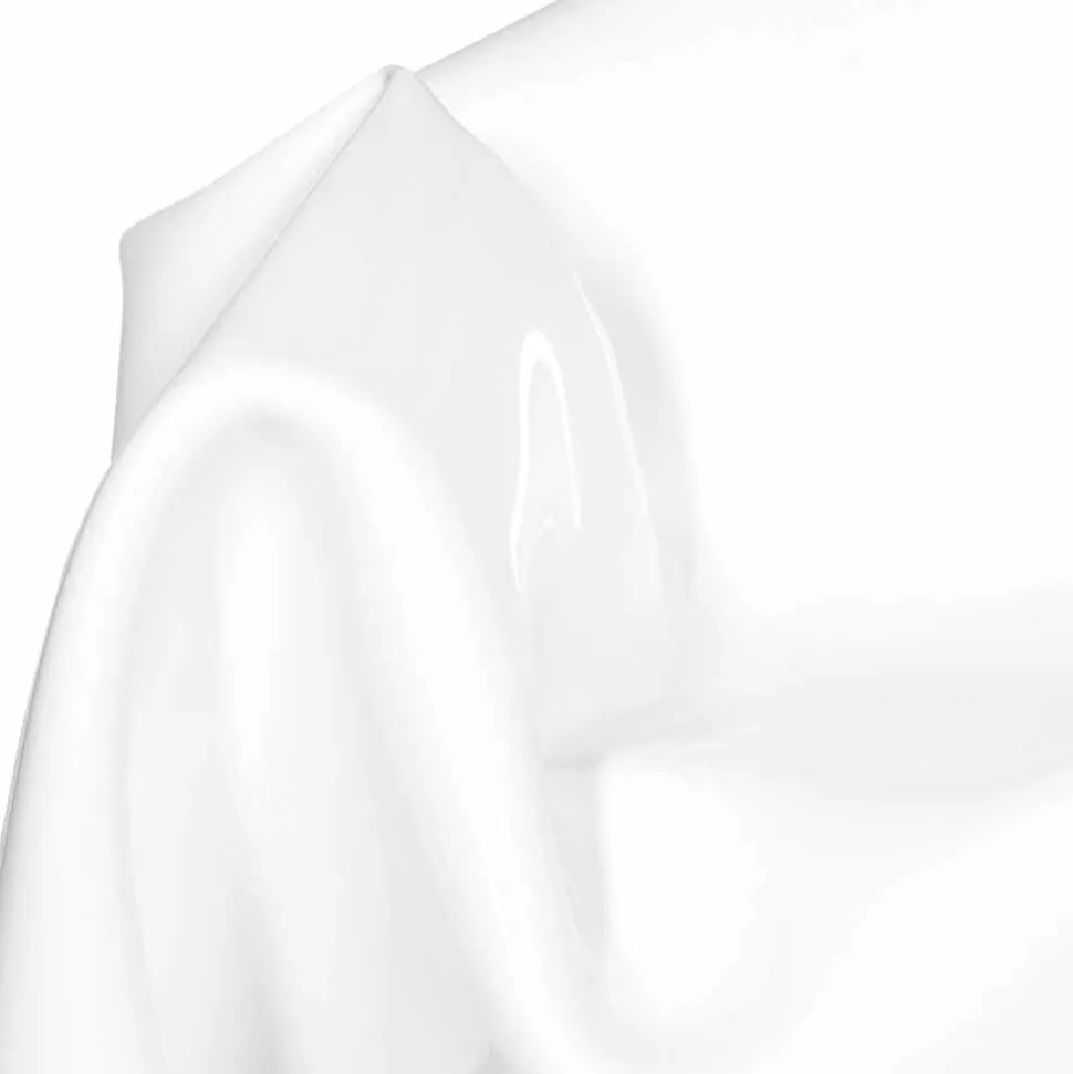 Poltrona di design moderno in plexiglass bianco Paris, made in Italy