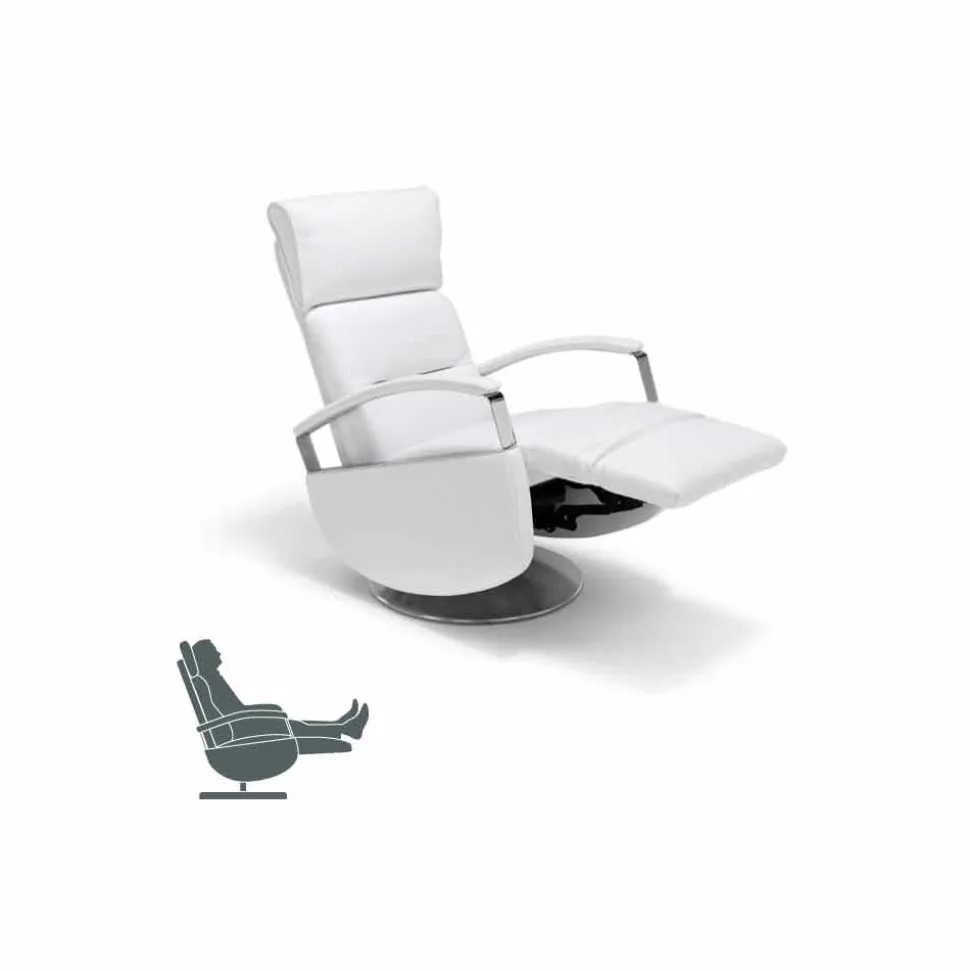 Poltrona girevole a 2 motori design moderno made in Italy Cassia
