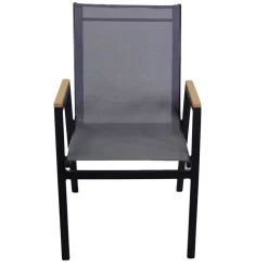 Poltrona in Alluminio e Textilene con Braccioli in Polywood - Diario
