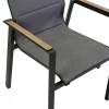 Poltrona in Alluminio e Textilene con Inserto nei Braccioli in HPL - Righello