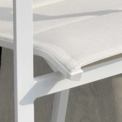 Poltrona in Alluminio e Textilene con Inserto nei Braccioli in HPL - Righello