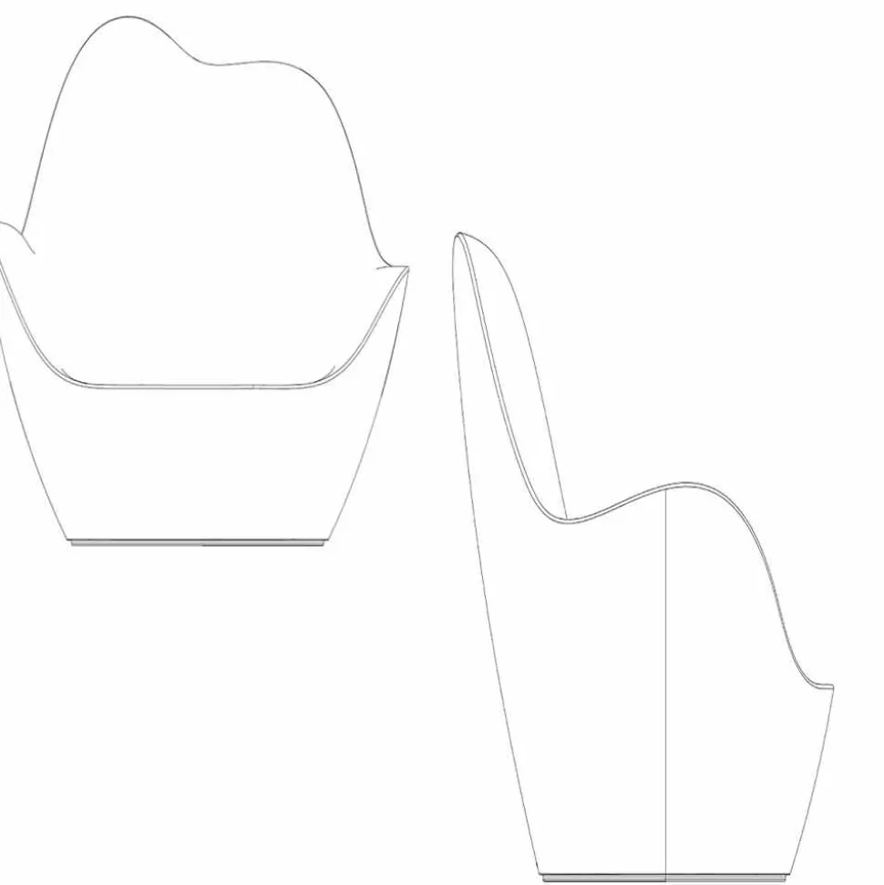 Poltrona in polietilene per esterno Sabinas by Vondom, design moderno