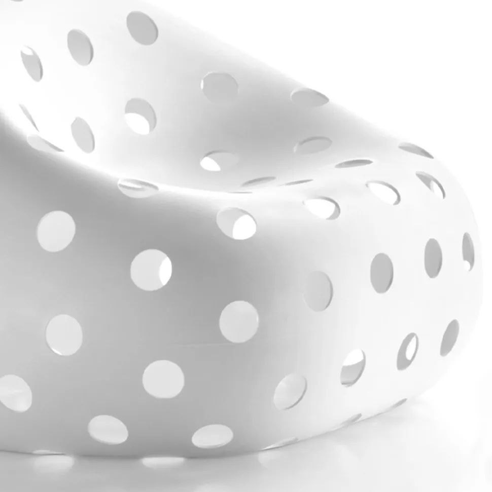 Poltrona Luminosa LED da Esterno in Polietilene Bianco Made in Italy - Asso