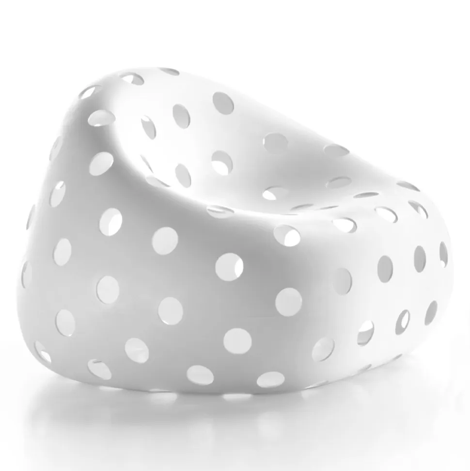 Poltrona Luminosa LED da Esterno in Polietilene Bianco Made in Italy - Asso