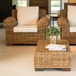 Poltrona Outdoor in Abaca con Cuscini Inclusi – Lagertha