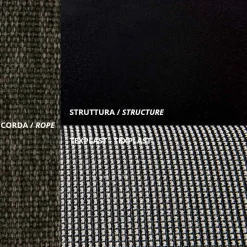 Poltrona Pieghevole Outdoor in Alluminio Corda e Texplast Made in Italy – Ubbe