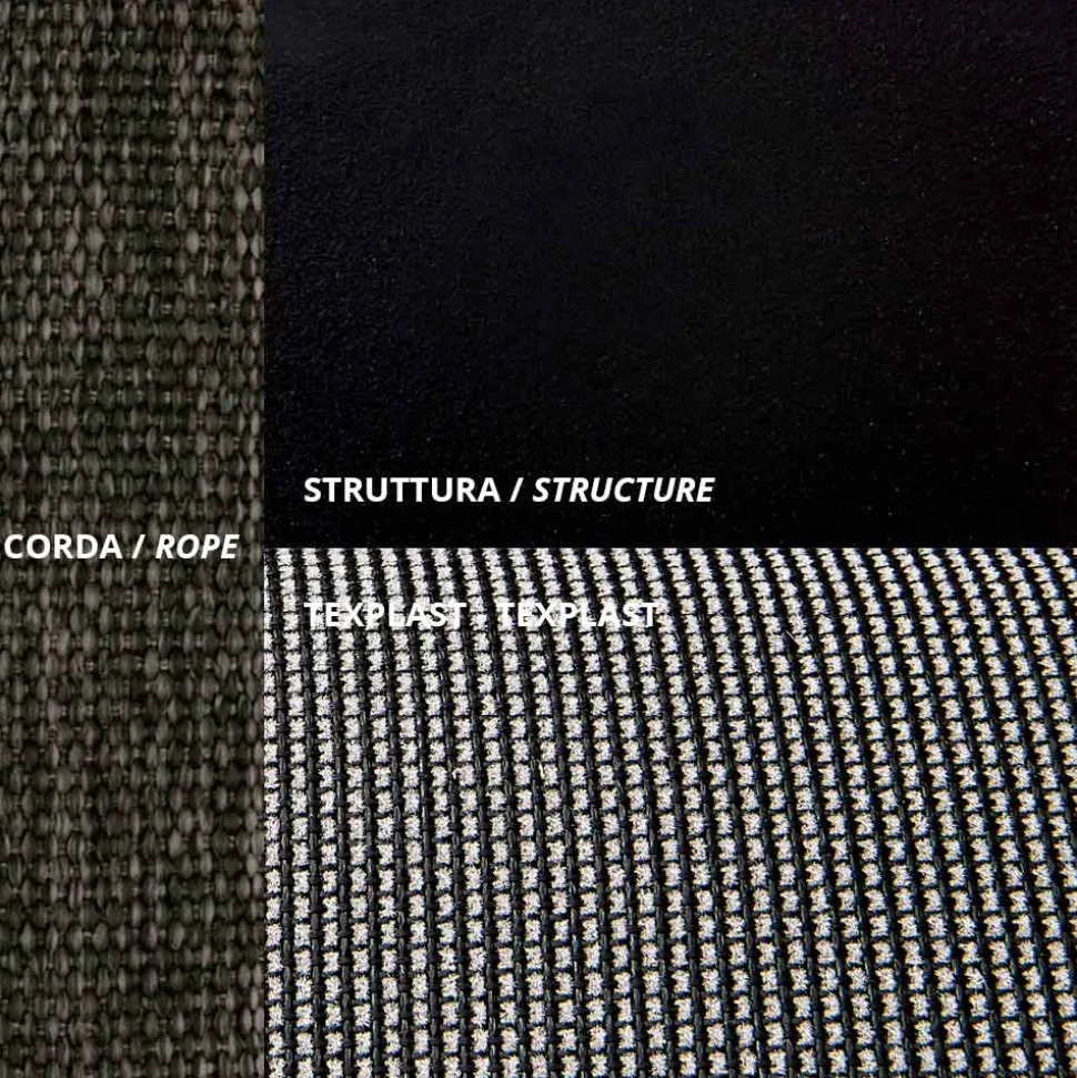 Poltrona Pieghevole Outdoor in Alluminio Corda e Texplast Made in Italy – Ubbe
