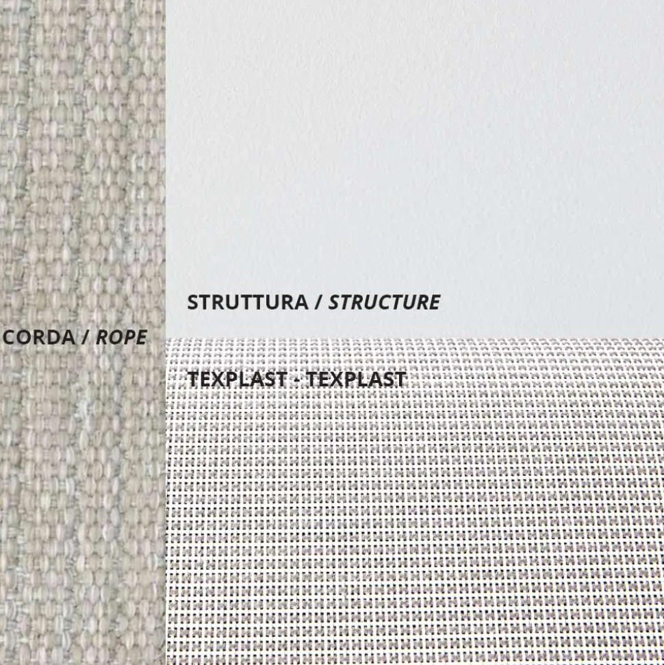 Poltrona Pieghevole Outdoor in Alluminio Corda e Texplast Made in Italy – Ubbe