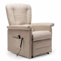 Poltrona Reclinabile Lift Relax a 2 Motori con Ruote, Made in Italy - Isabelle