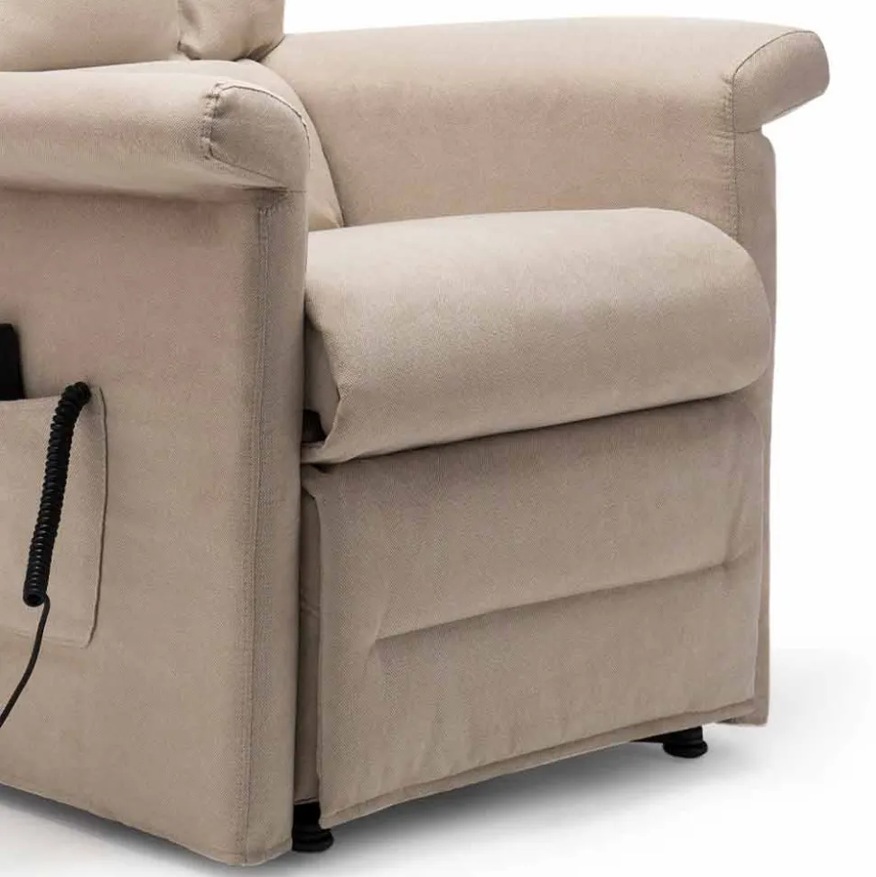 Poltrona Reclinabile Lift Relax a 2 Motori con Ruote, Made in Italy - Isabelle