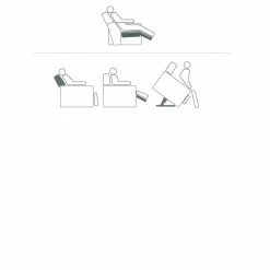 Poltrona relax alzapersona a 2 motori di design Rosa, made in Italy