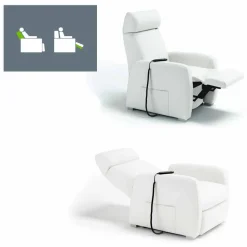 Poltrona relax alzapersona a 2 motori Via Verona, realizzata in Italia