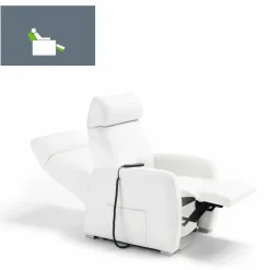 Poltrona relax alzapersona a 1 motore Via Verona, realizzata in Italia
